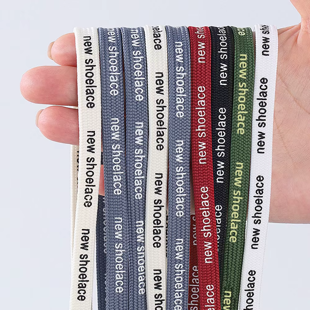2 paires de lacets imprimés avec lettres