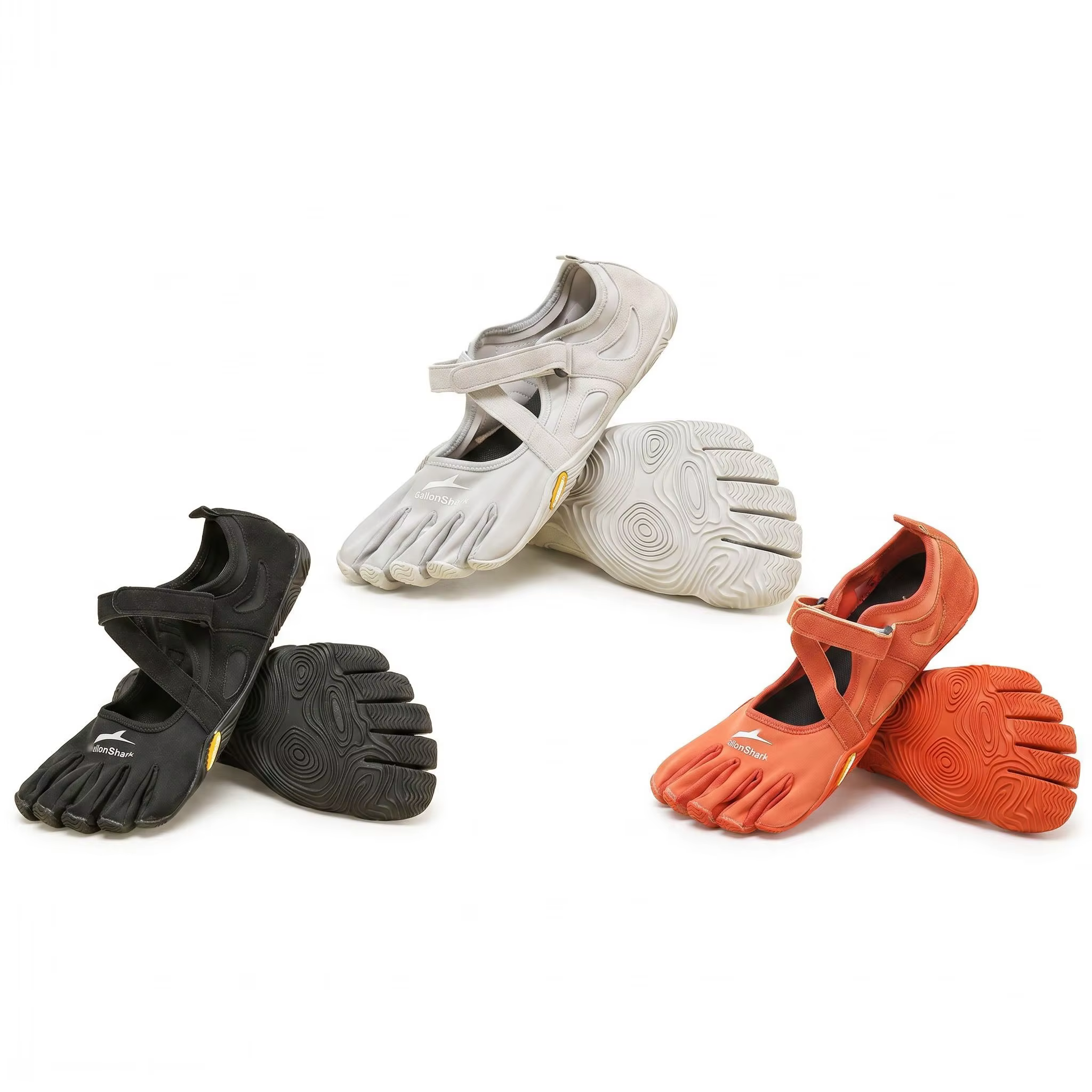 Chaussures aquatiques à cinq orteils à séchage rapide avec sangle réglable