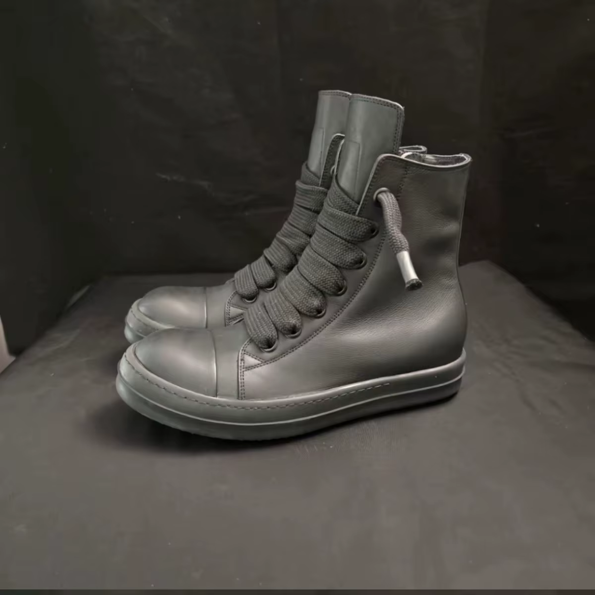 Marque r-o chaussure entièrement en cuir noir chaussures hommes Sneaker femmes haut