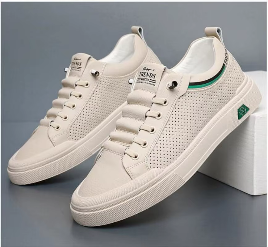 Chaussures décontractées en cuir véritable pour hommes
