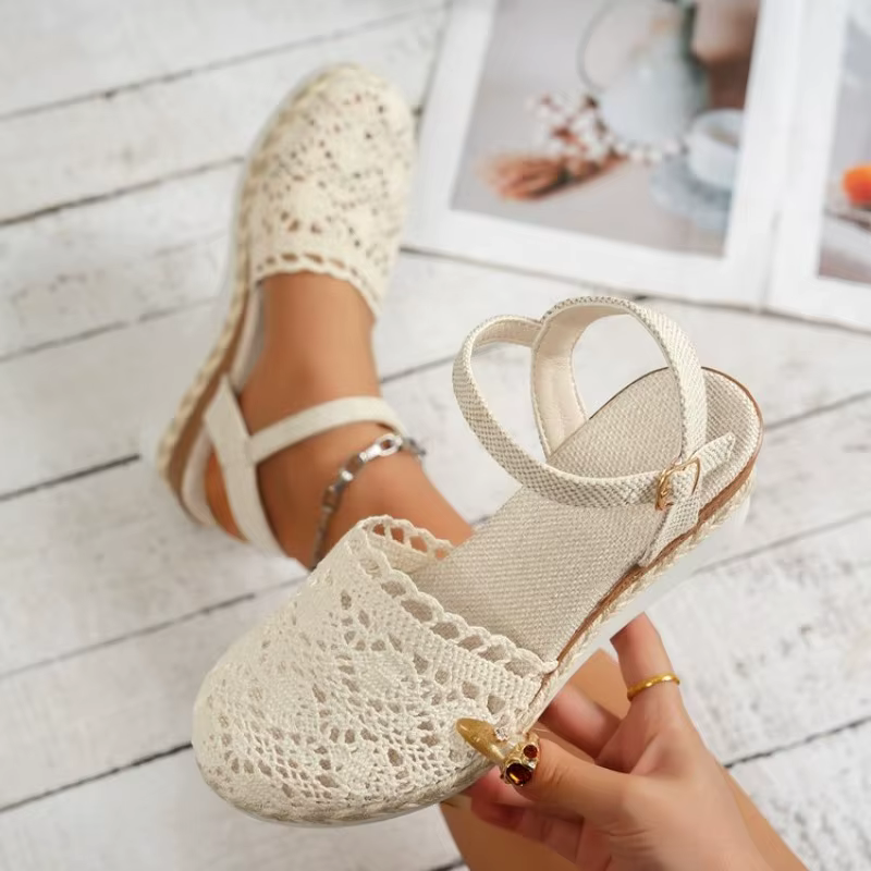 Espadrilles de sandales sous bout fermé