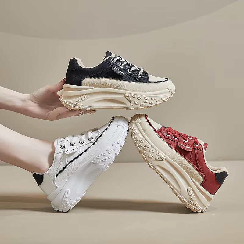 Optical Soled Women's Dad Shoes, Chaussures simples décontractées, Chaussures canisées à la mode