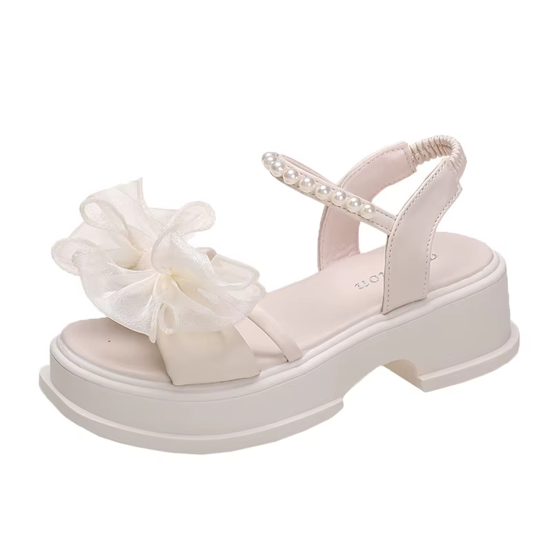 Dames chaussures en vente 2025 été nouvelle mode Bow femmes sandales polyvalent moderne quotidien
