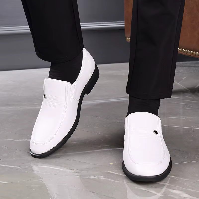 Chaussures en cuir véritable à semelle souple pour hommes