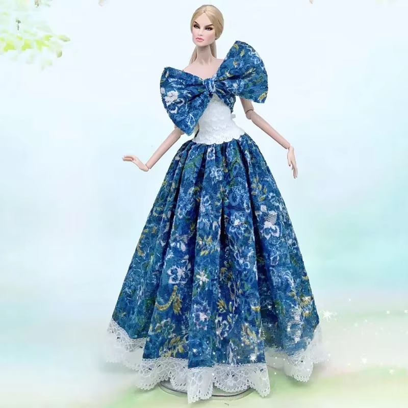 Accessoires de poupées BJD 1/6 pour vêtements Barbie, tenues, robe en dentelle florale, chemise, jupe, robe de soirée princesse, accessoires de poupées de 11.5 pouces