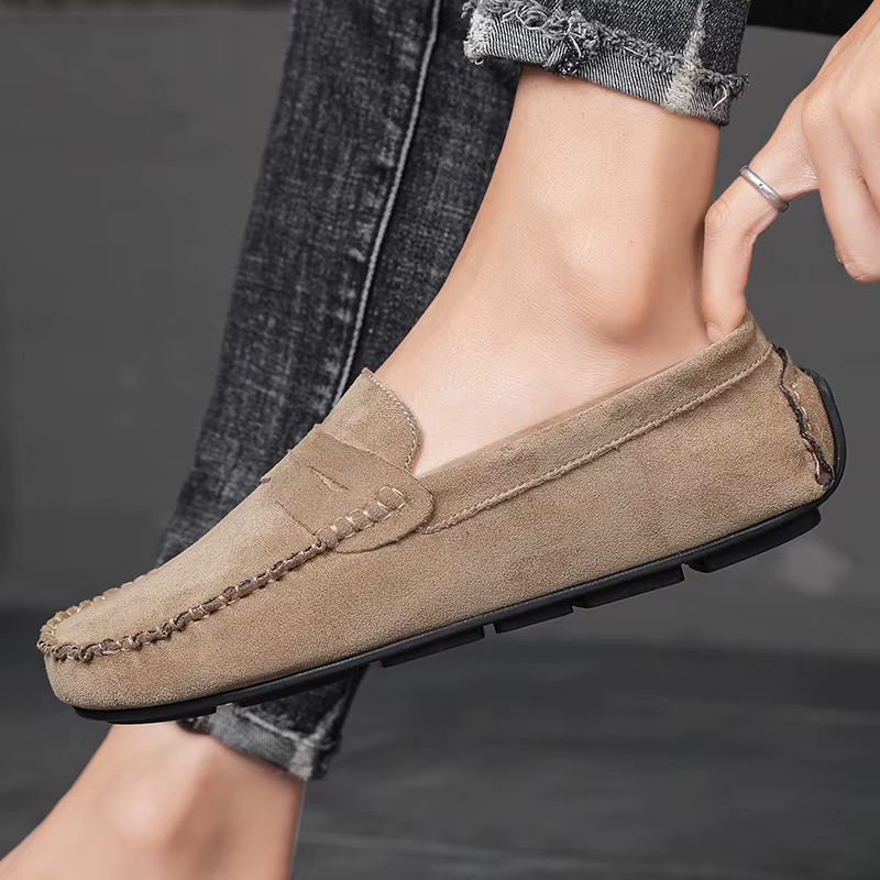 Mode daim hommes chaussures décontractées respirant en cuir