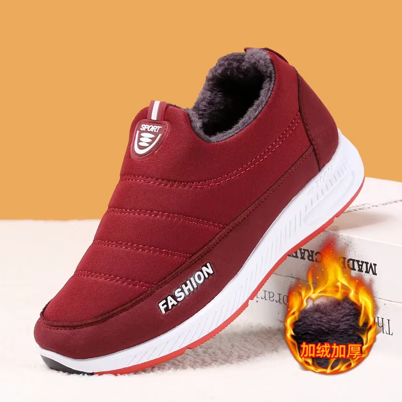 Chaussures en coton avec isolation en peluche pour femmes