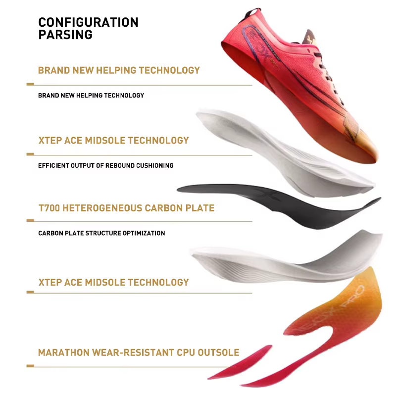 Xtep-Chaussures de course légères et durables pour homme