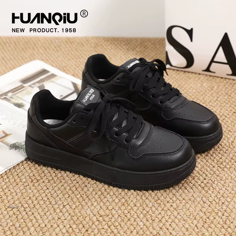 Nouvelles baskets basses respirantes pour femmes noires