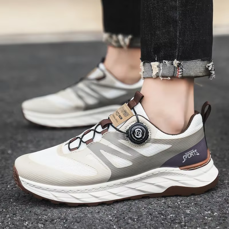 Chaussures de sport décontractées confortables avec bouton rotatif