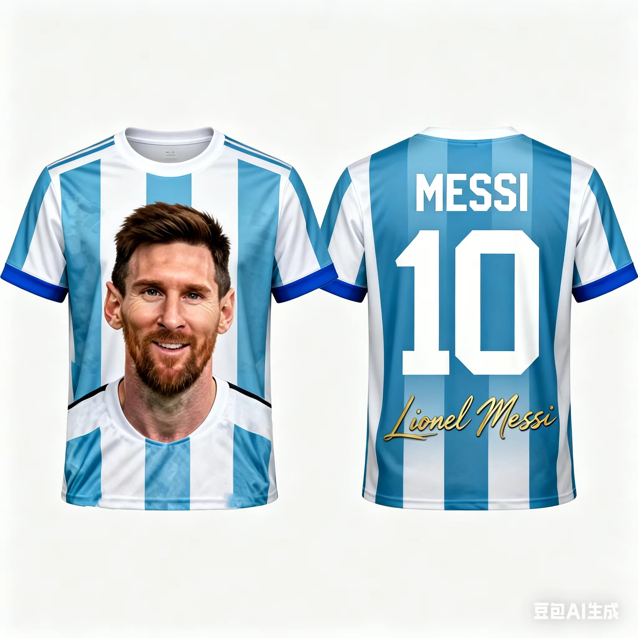 Lionel Messi # 10 T-shirts de football Inter Miami CF, pour hommes et femmes, dégradé rose et blanc, manches courtes, streetwear pour fans de football