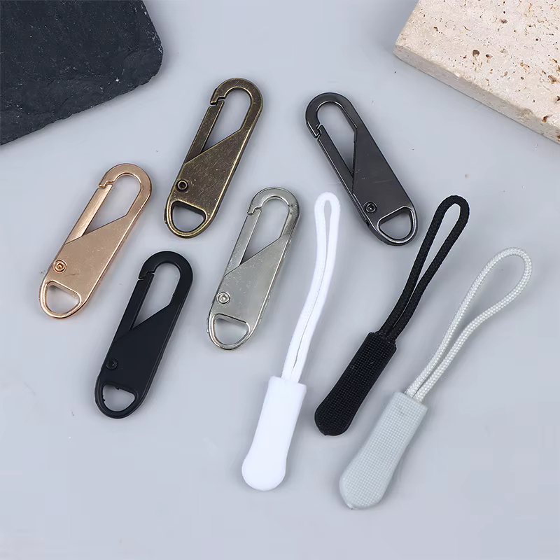 Accessoires pour sacs et vestes : 5/10/20 pièces d'extenseurs de cordon de fermeture éclair ; tirettes métalliques