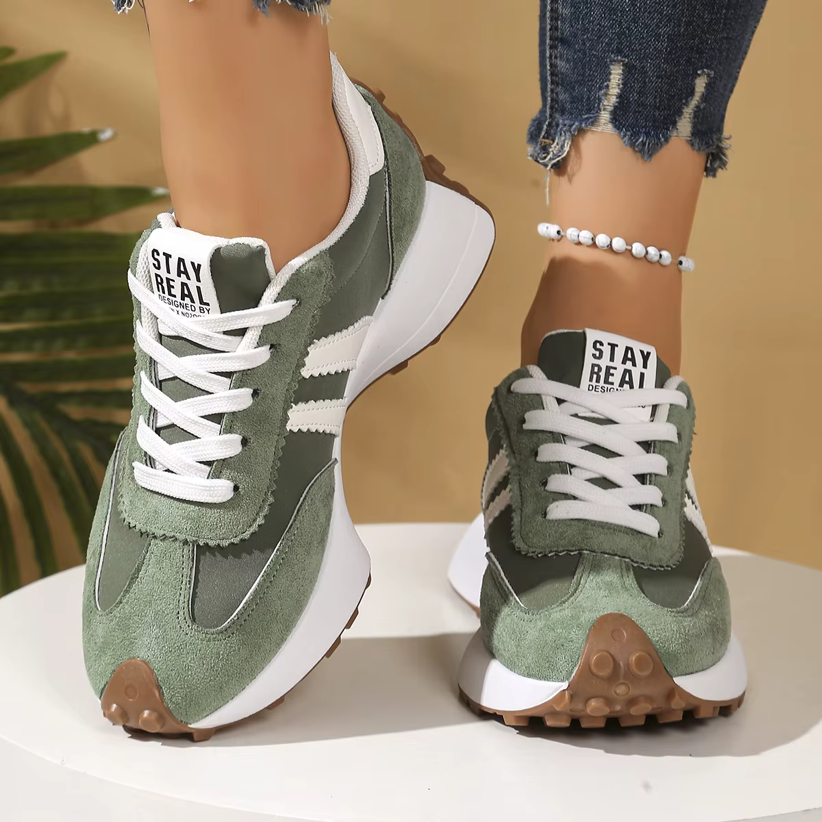 2025 printemps femmes baskets nouveau luxe plat confortable sans lacet