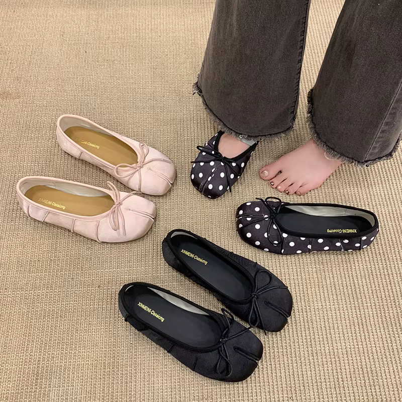 Chaussures plates pour femmes French Gentle Bow