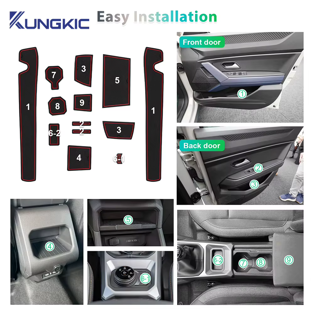 Tapis de fente antidérapant pour Dacia Duster 3 2024 2025, rainure de porte de voiture, garniture intérieure automobile, accessoires Dacia Duster3