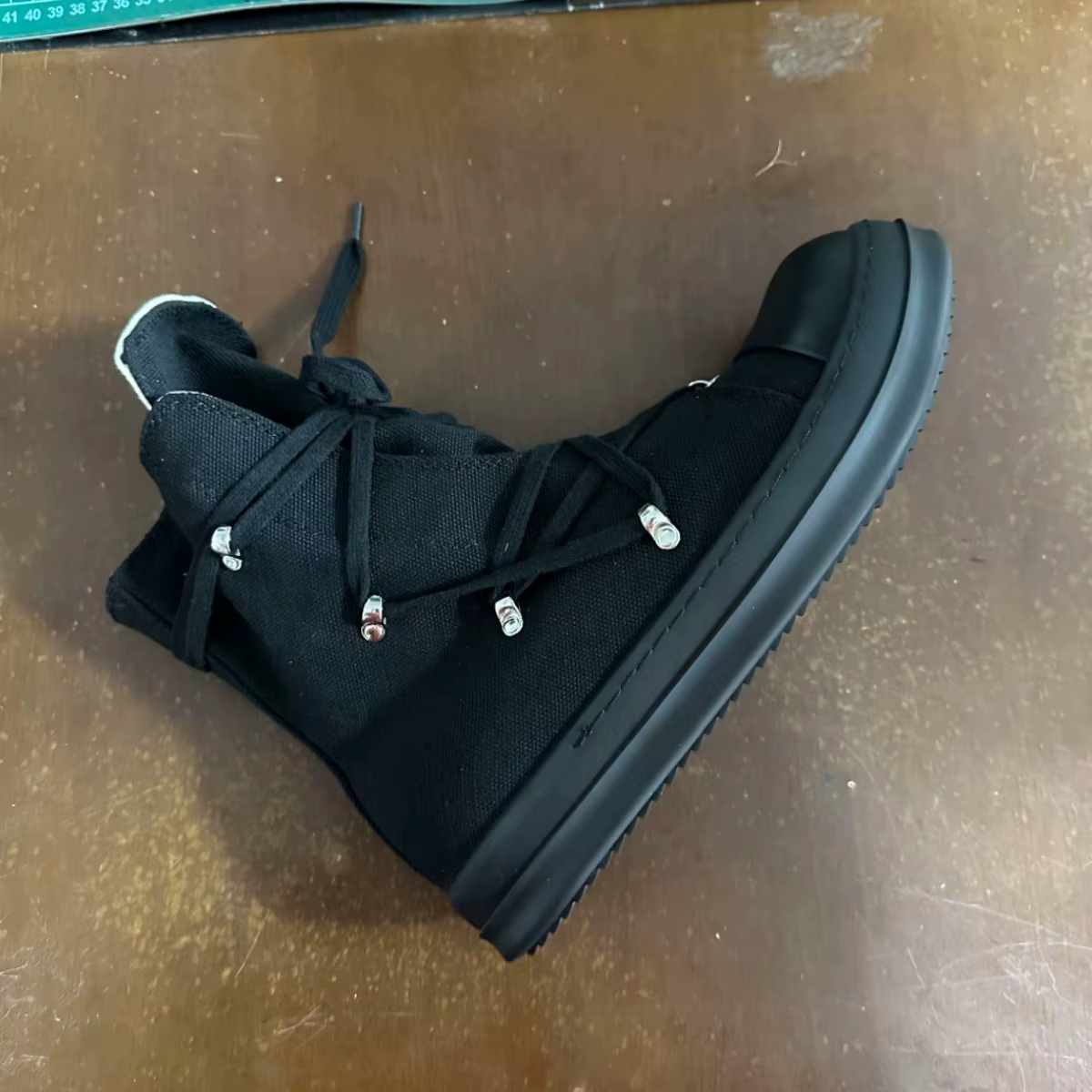 Ro classique concepteur Ro noir toile botte haut chaussure hommes chaussures décontractées de luxe ZIP femmes Sneaker semelle épaisse bottines