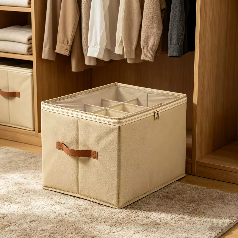 Organisateur de chaussures pliable à 12 compartiments avec fenêtre transparente