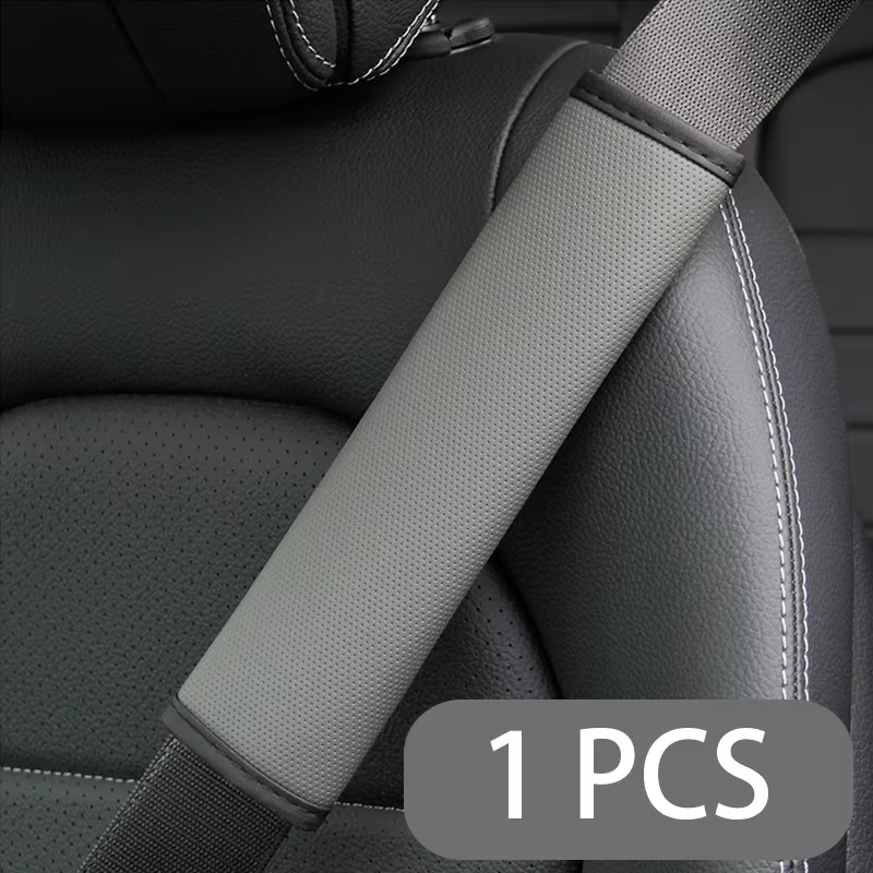 Coussin de rembourrage de ceinture de sécurité en cuir PU, accessoires de voiture, couverture initiée, protection respirante, accès intérieur automatique