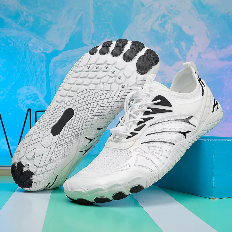 Chaussures de course aux pieds nus