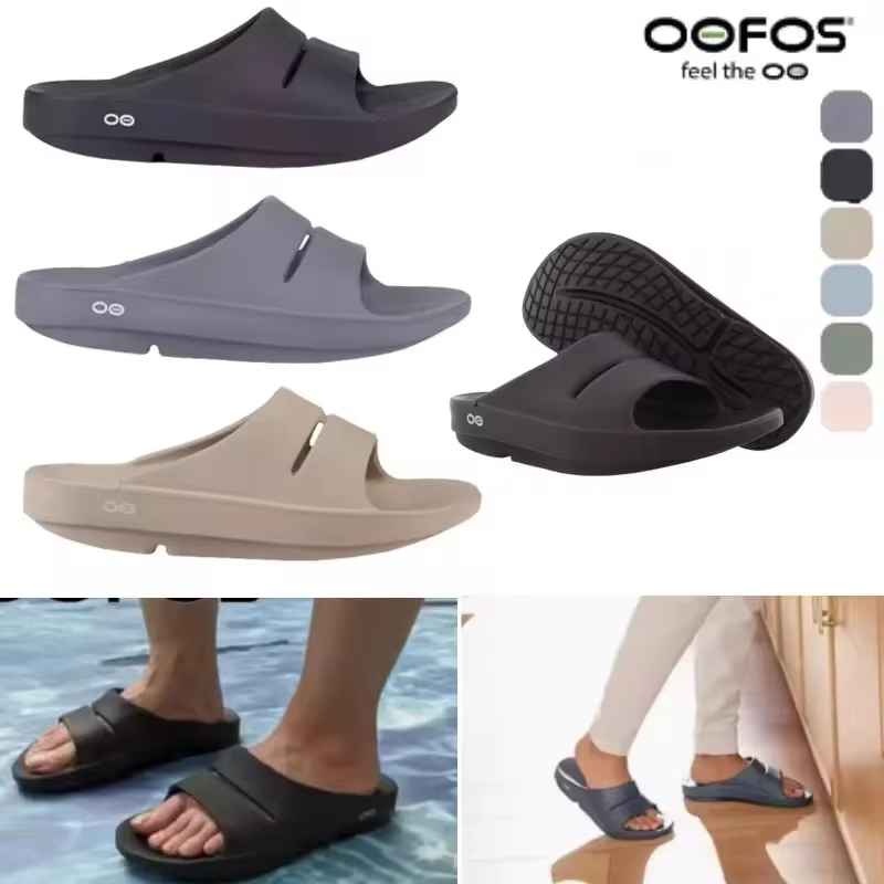 OOFOS sandales originales-chaussures de récupération légères pantoufles hommes femmes fond souple intérieur maison