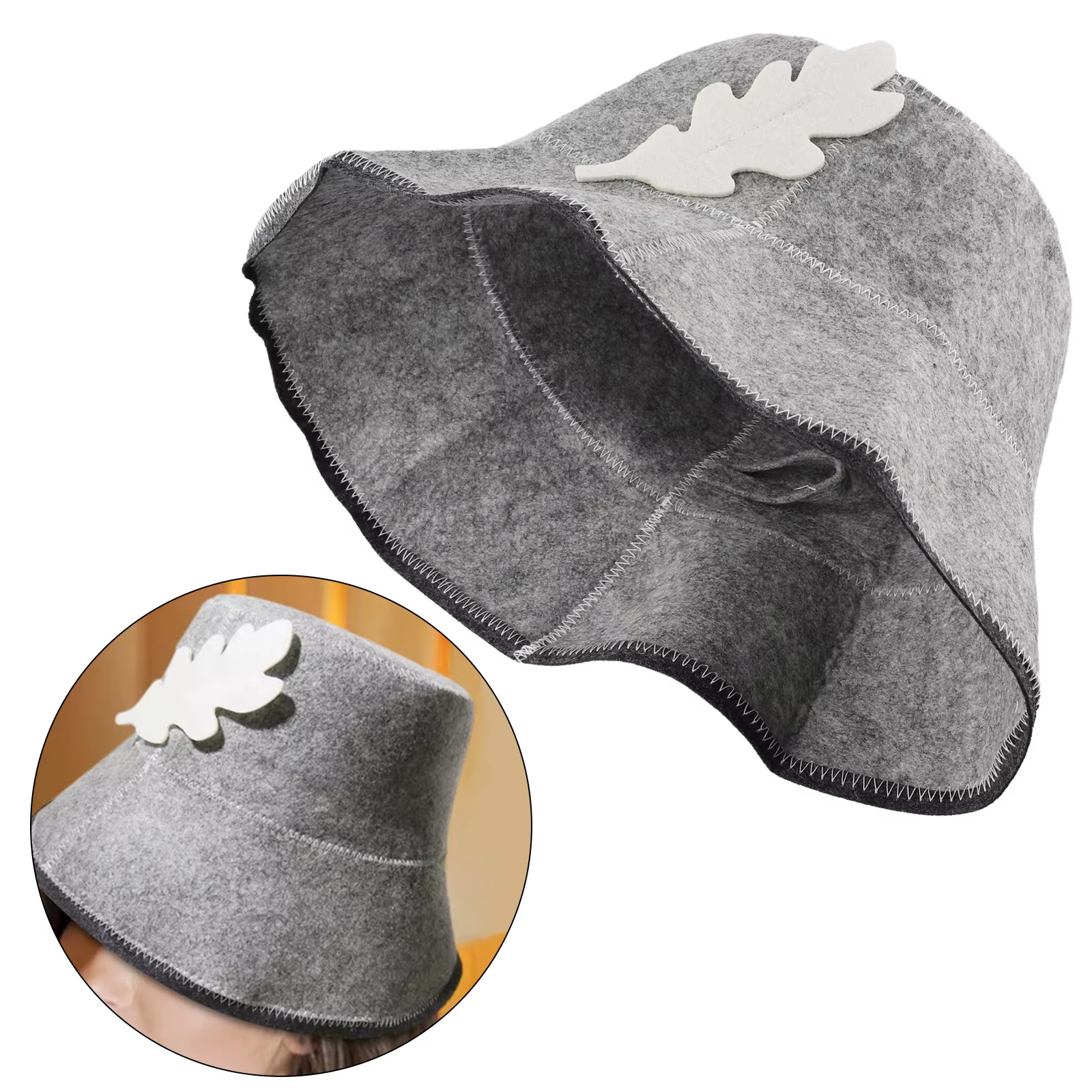 Chapeau de maison de bain, chapeau de Sauna en feutre, visite d'entrepôt, sangle réglable, expérience de Sauna authentique, excellente isolation