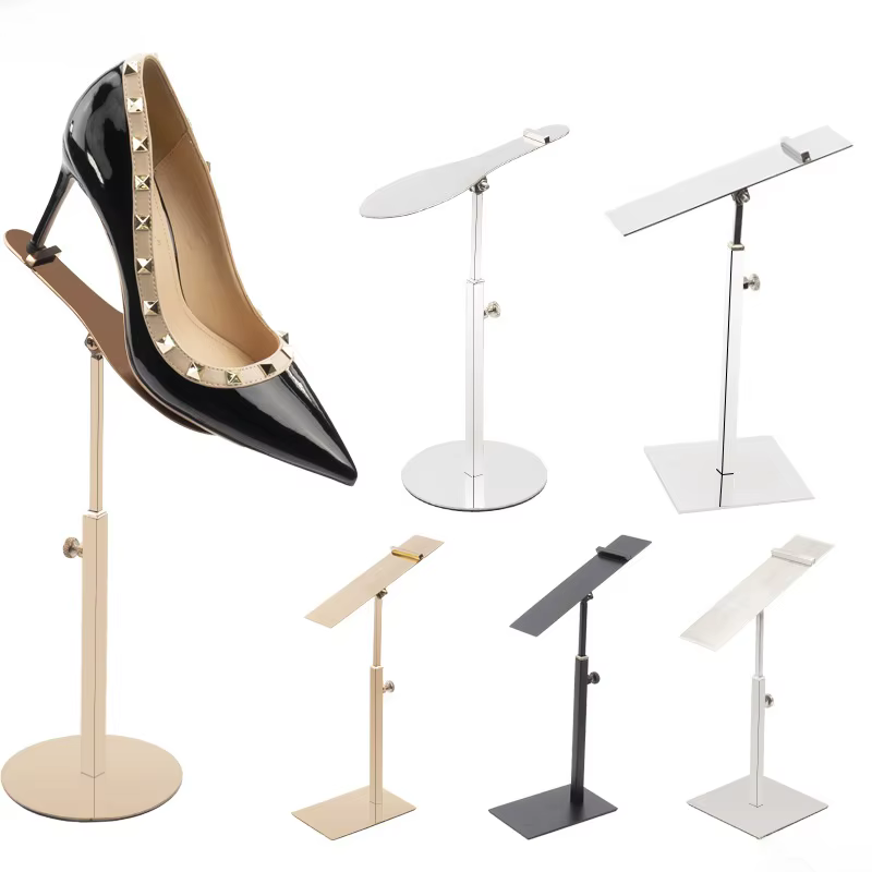 Présentoir à chaussures en acier inoxydable pour hommes et femmes