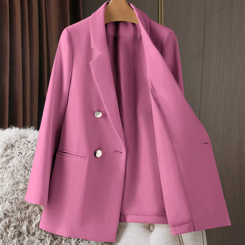 Blazer surdimensionné pour femmes, tendance, Style britannique, coupe ample, boutonné, manteau de costume de bureau décontracté