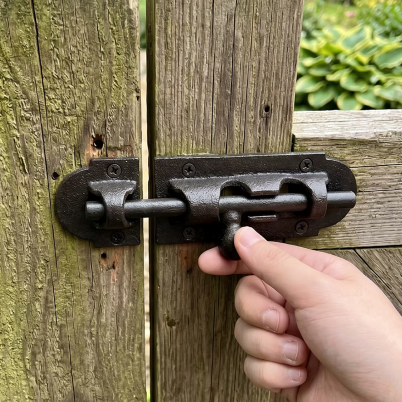 Loquet de porte coulissant de style antique, verrou de portail coulissant, quincaillerie extérieure résistante à la rouille pour propriétaires, portes en bois