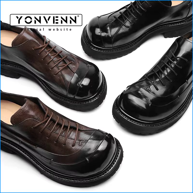 Derby en cuir de cheval au design Original