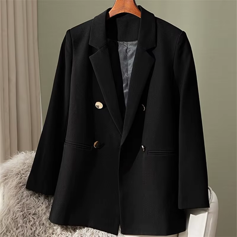 Blazer surdimensionné pour femmes, tendance, Style britannique, coupe ample, boutonné, manteau de costume de bureau décontracté