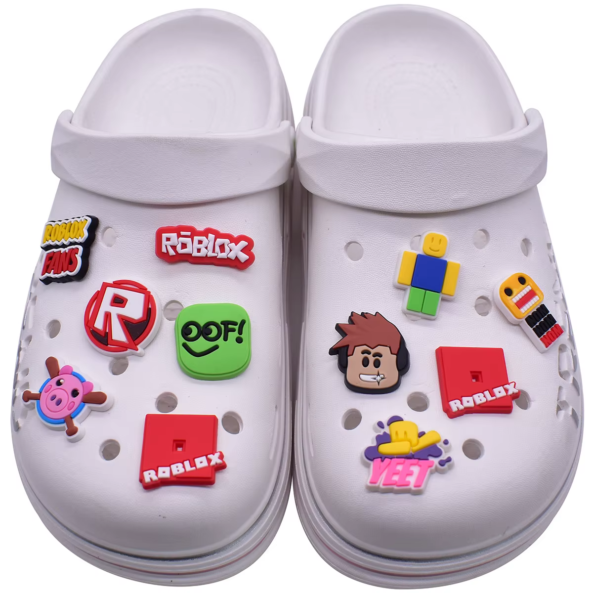 Nouveaux breloques créatives ROBLOX Crocs, accessoires de chaussures détachables DIY, décorations de sabots de jardin
