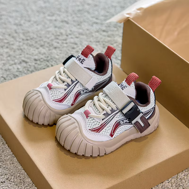 2025 nouvelle mode garçons filles chaussures de Tennis orteils coiffés confortables enfants baskets maille respirant
