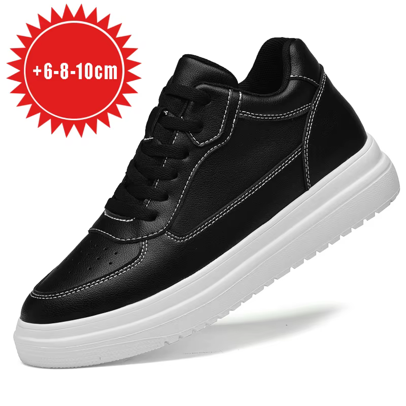 Chaussures d'ascenseur rehaussantes en cuir véritable pour hommes