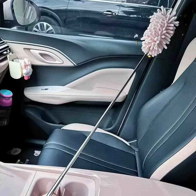 Mini brosse de plumeau de voiture, outil d'époussetage extensible et pliable en microfibre pour le nettoyage intérieur de la maison et de l'automobile, matériau en Fiber de Polyester