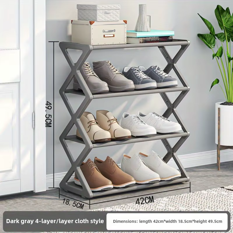 Étagère à chaussures robuste en forme de X - Gain de place