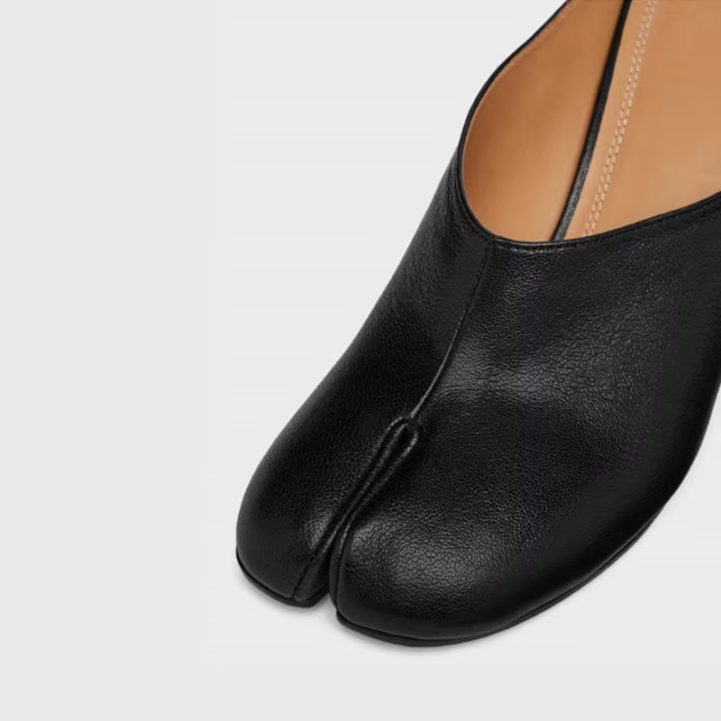 Nouvelles mules Tabi à bout fendu 2026 en cuir véritable