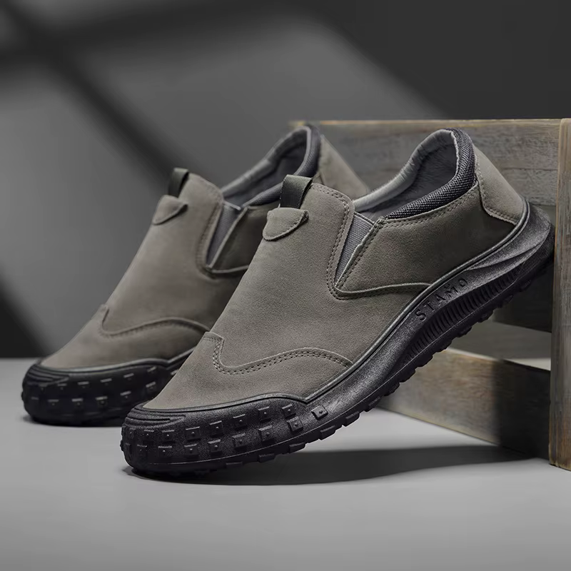 Bottes en cuir imperméables basses pour hommes