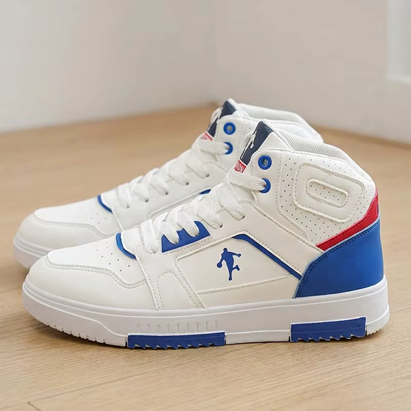 Sneakers blanches à tige haute pour homme