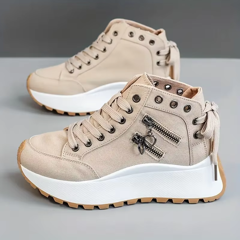 Baskets femme classique Denim toile chaussures à lacets