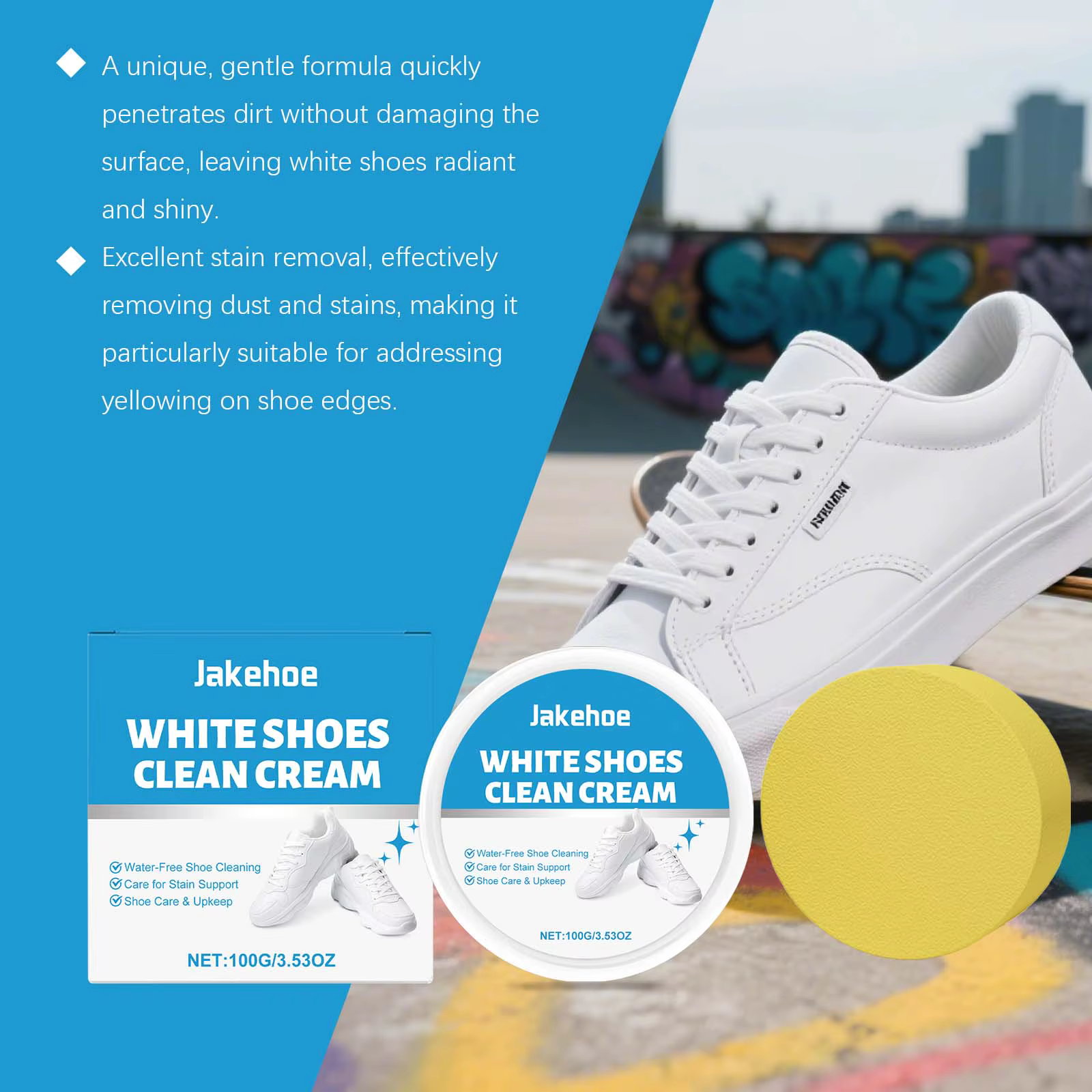 Crème Nettoyante Blanche pour Chaussures