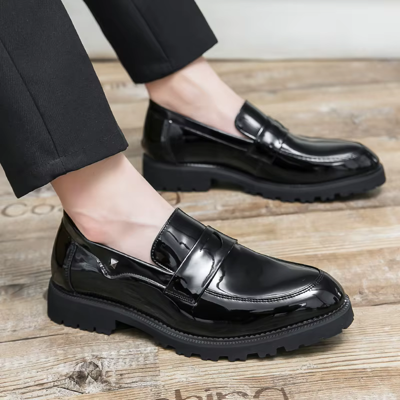 Lefu chaussures hommes semelle épaisse confortable à la mode marque