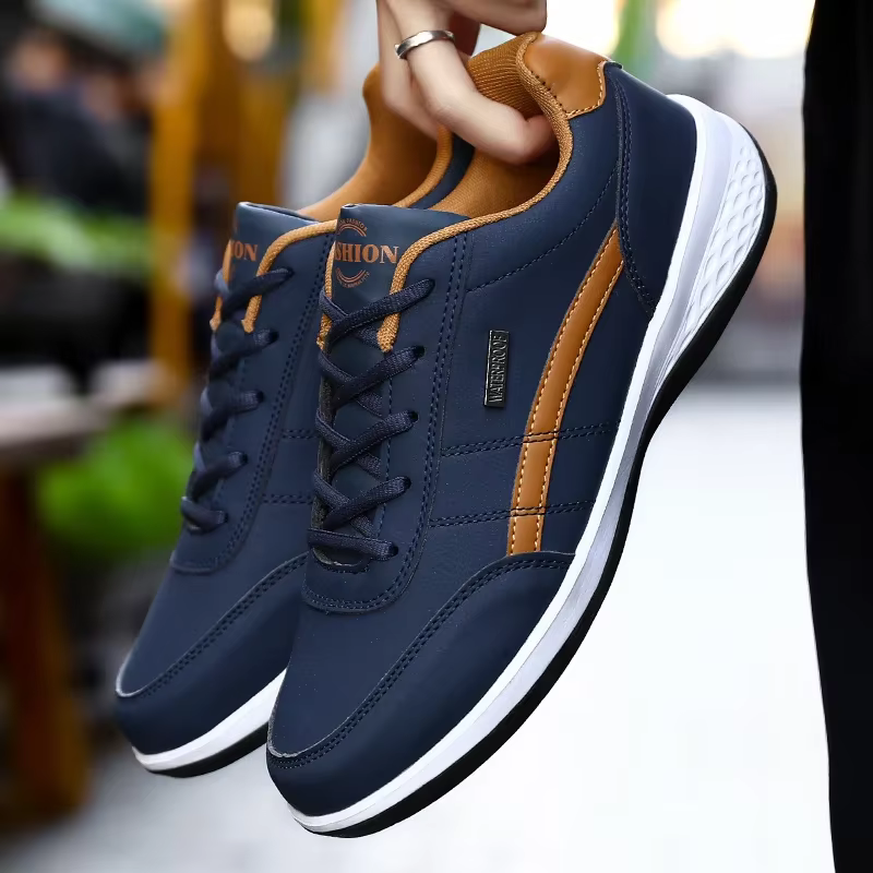 Baskets en cuir pour hommes