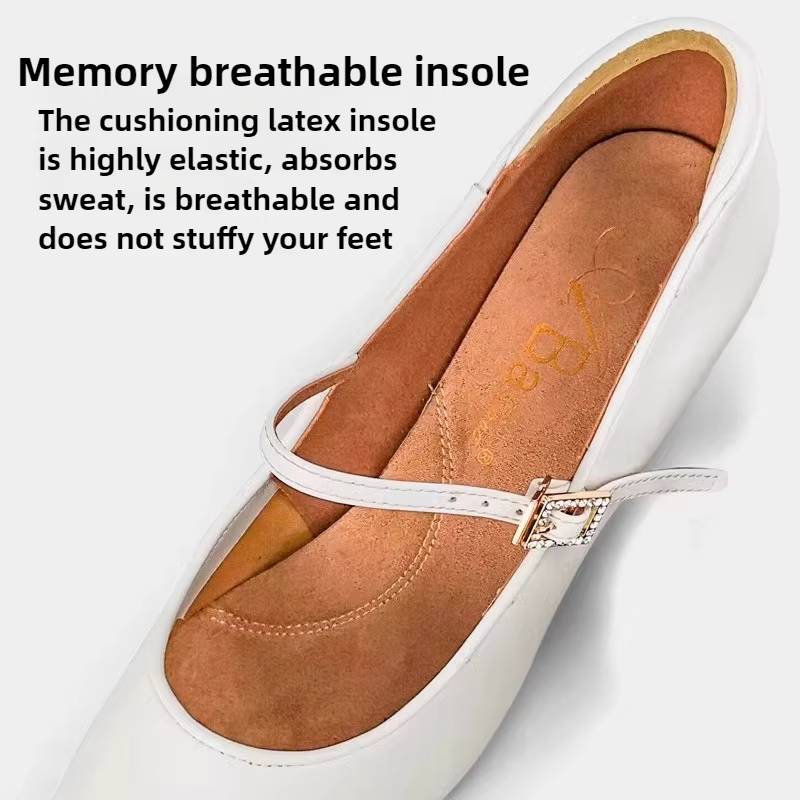 Vennystyle chaussures de danse latine-chaussures de pratique de salon blanches professionnelles pour filles avec