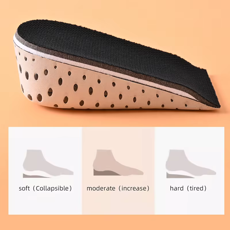 1 paire de semelles intérieures respirantes en mousse à mémoire de forme pour augmenter la hauteur