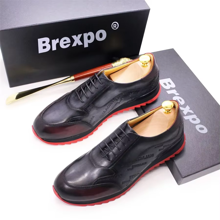 Baskets en cuir haut de gamme pour hommes