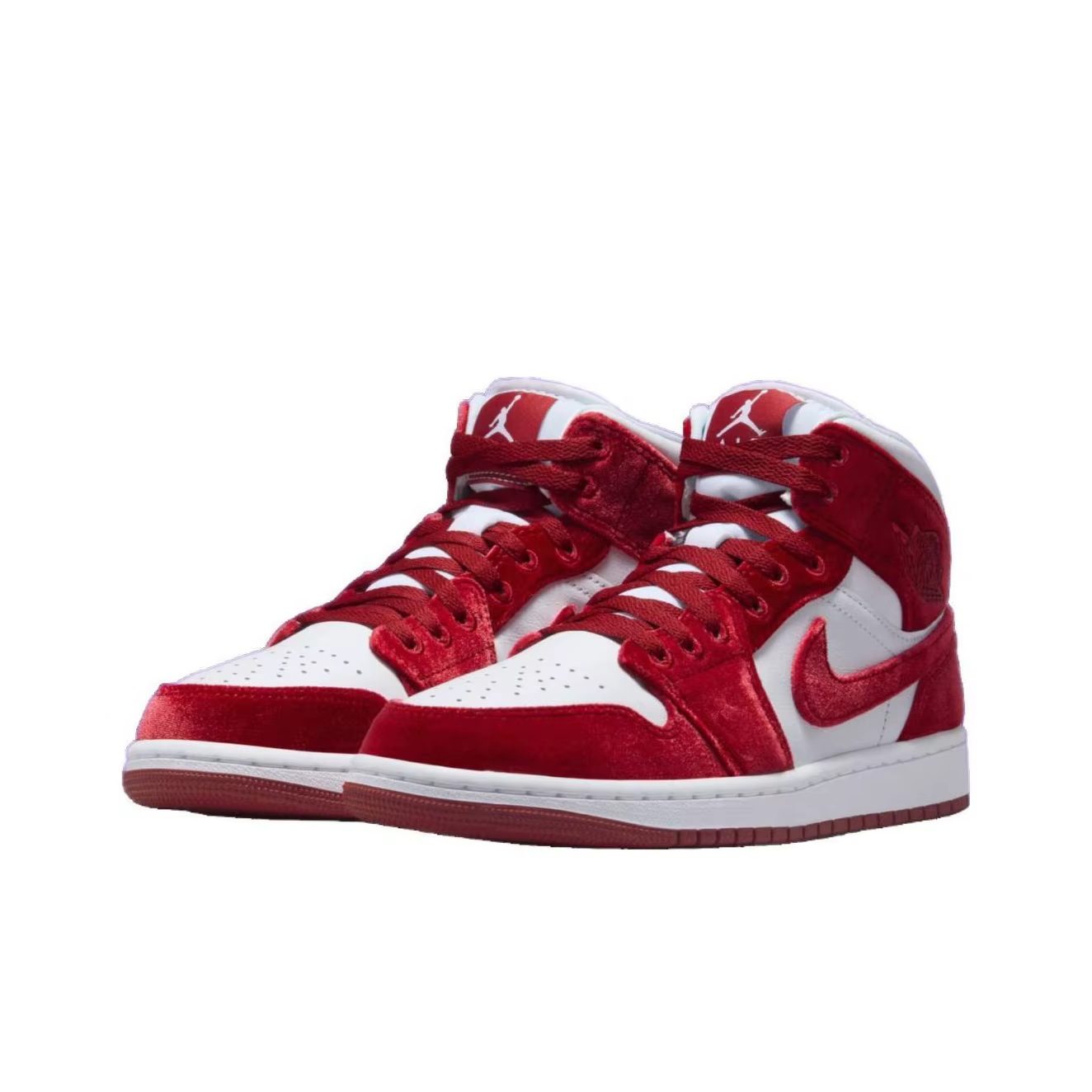 POIZON Jordan 1 Mid Se Red Velvet pour femme FZ3334-100