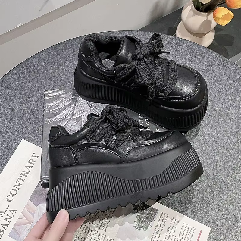 Baskets décontractées à plateforme de 9 cm pour femmes