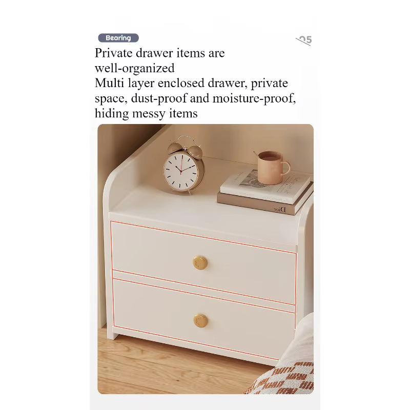 Table de chevet petite et simple, style moderne, pour chambre à coucher, avec rangement, idéale pour chambre de location