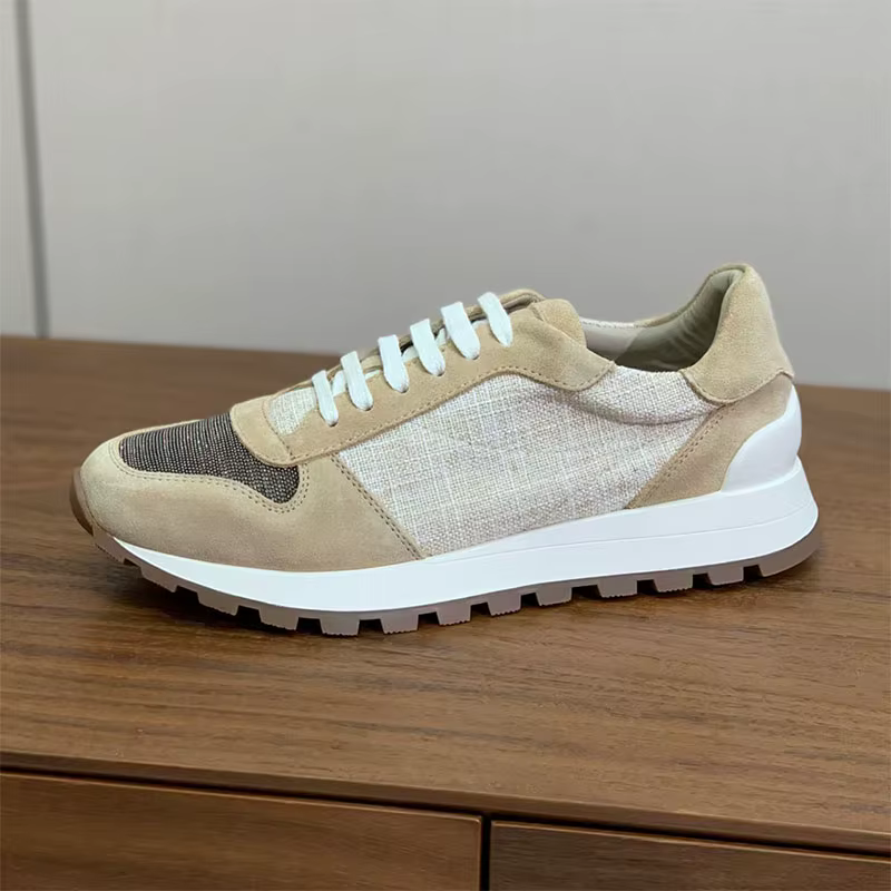 Baskets classiques pour femmes chaîne perle à lacets chaussures plates confort