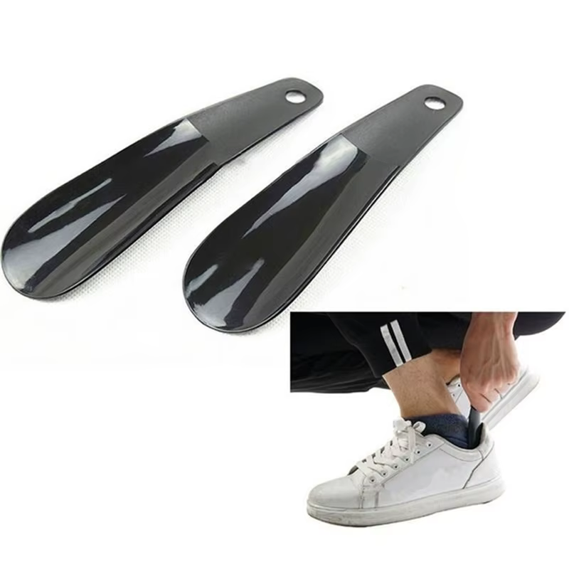 1 pièces 4 pièces 16cm cornes de chaussures professionnel noir en plastique corne de chaussure cuillère forme chausse-pied lève-chaussures Flexible robuste Slip